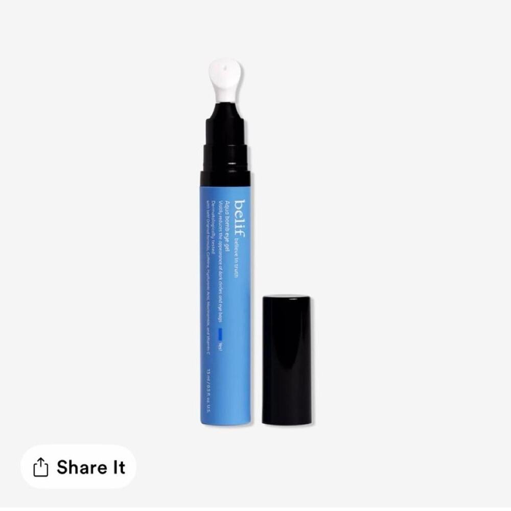Belif Aqua Bomb Depuffing Eye Gel with Caffeine + Hyaluronic Acid – 0.5 oz